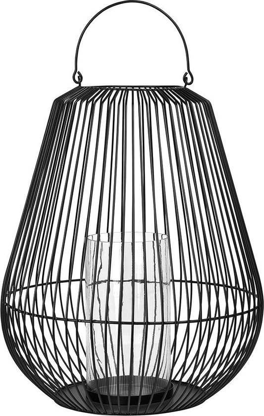 NIDEA coupe-vent / lanterne acier noir Ø50 cm (65758) Medium