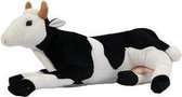 Pluche liggende koe knuffel 35 cm