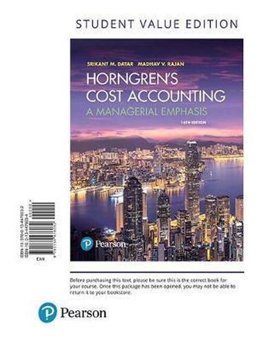 Horngren's Cost Accounting – Kaartendeck