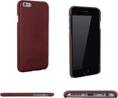 Echt Leer hoesje - iphone 6 / 6s Lederen Hardcase Bruin - JacketCase - donkerbruin