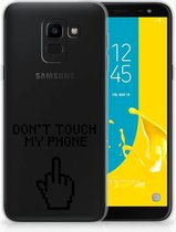 Geschikt voor Samsung Galaxy J6 2018 Uniek TPU Hoesje Finger DTMP