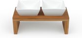 Yong Breeze Kom op hout - vierkant - 8cm - set/2