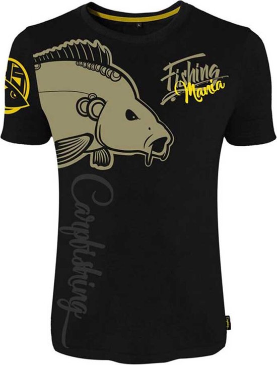 Fisherman - Camiseta De Pesca Con Diseño De Pescador De Carpa Divertida Surrealista, Negro, S