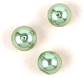 Perles en verre rondes - 10mm - vertes - 60 pcs