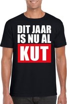 Foute oud en nieuw t-shirt - dit jaar is nu al kut - zwart voor heren S