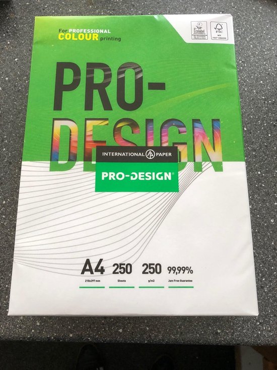 Pro Design 250 gram's A4 professioneel print papier | bol.com