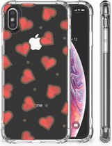 Geschikt voor iPhoneX | Xs Siliconen Hoesje Design Hearts