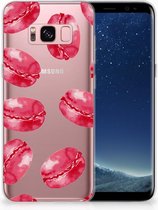 Siliconen Hoesje Geschikt voor Samsung S8 Design Pink Macarons