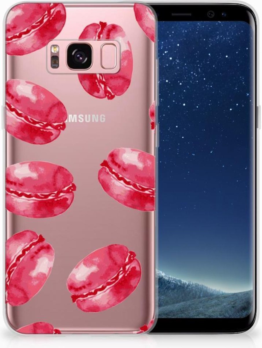 Back Cover voor Samsung Galaxy S8 Siliconen Case Pink Macarons