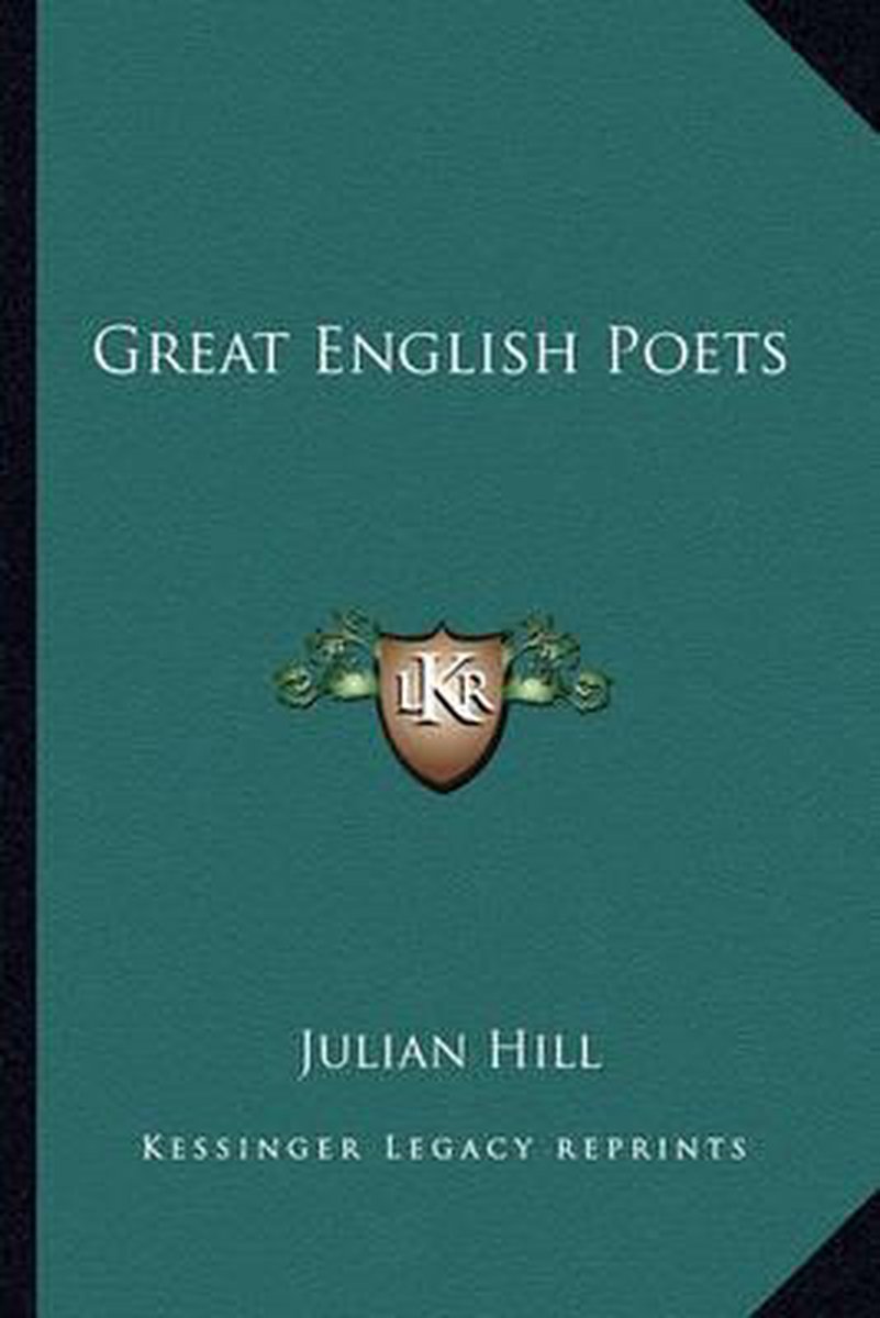 Great English Poets van Julian Hill