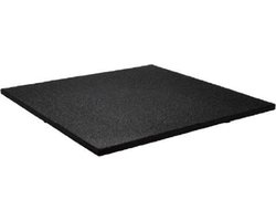 Sportvloer tegel 100x100cm 15mm - Extra fijne korrel - Zwart