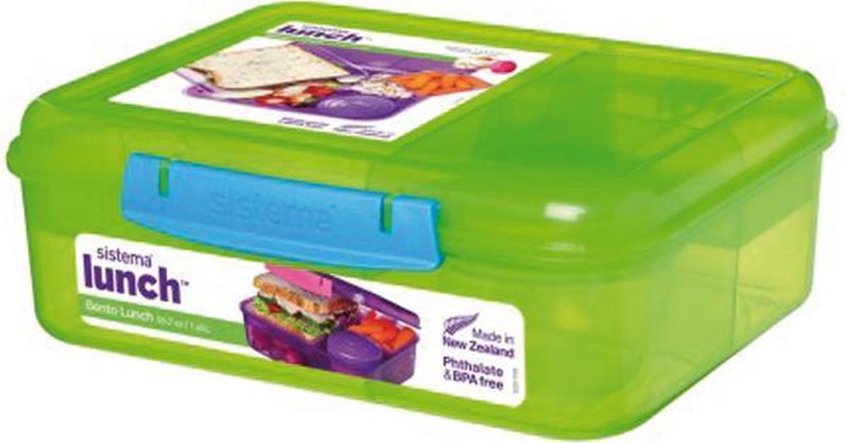 Sistema Lunch Bento Lunchbox 1,65L limegroenblauw