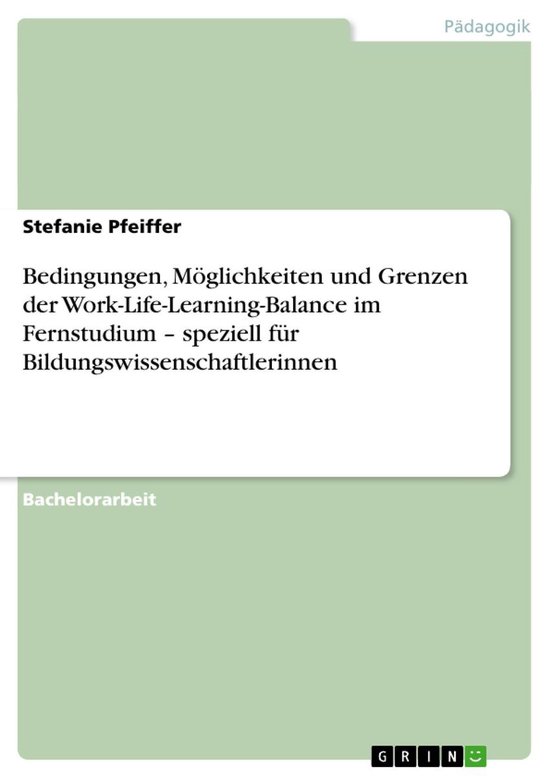 Bedingungen, Möglichkeiten und Grenzen der Work-Life-Learni ... - cover