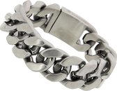 Bukovsky - Geborstelde Stalen Heren Armband - "Gorgeous" - 19 cm - Zilverkleur - Mat - Rvs - 316L Stainless Steel