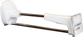 Lamellenwandhaak met slot - 20CM - Chroom/Wit - Met Etikethouder