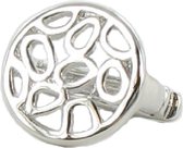 Quiges - Verzilverde Charm Bedel Ornament Ring - EHC058