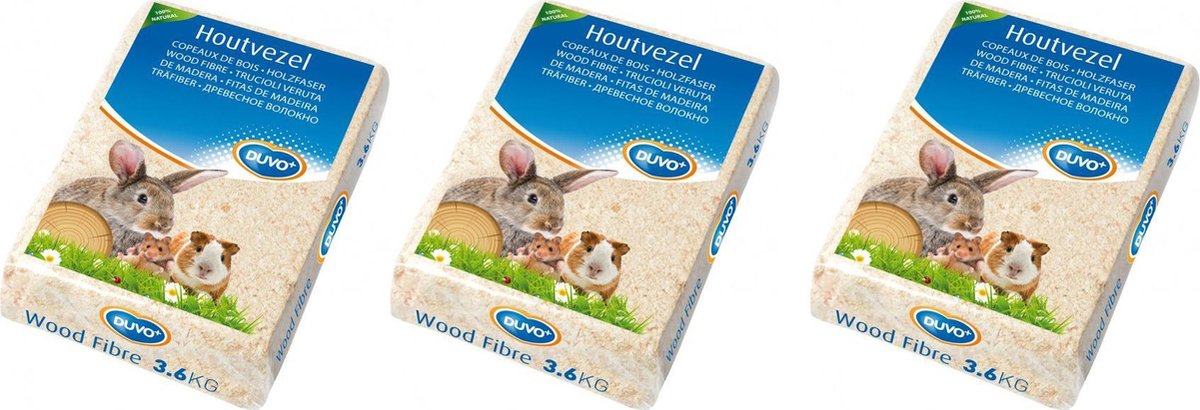 Duvo+ – Houtvezel Bodembedekking Knaagdieren – 3 stuks van3,6KG Duvo+ – Houtvezel Bodembedekking Knaagdieren – 3 stuks van3,6KG