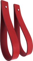 NOOBLU leren ophanglus - SLING 2,5 cm - maat S - rood (2)