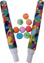 Party Stars Blaaspijpjes Met Balletjes 82-delig 9 Cm
