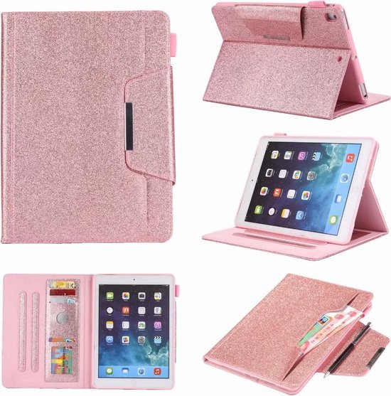 iPad Air 2 Book Cover deluxe roze glitter | bol.com