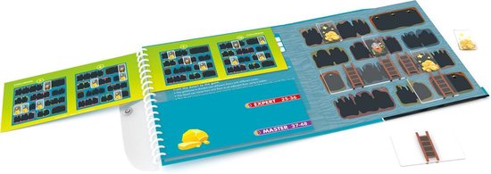 SmartGames - Goldmine - 48 opdrachten - Magnetische denkpuzzel met goudmijn en ladders - SmartGames