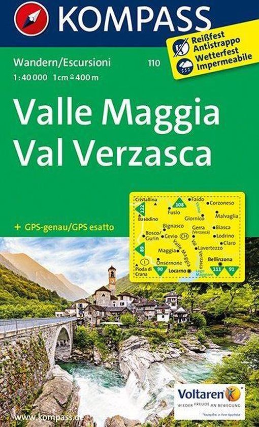 Kompass WK110 Valle Maggia-Val Verzasca - cover