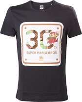 Nintendo - Mario 30th Anniversary Mannen T-shirt - Zwart - S