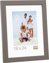 Deknudt Frames moderne fotolijst, taupe, hout fotomaat 15x15 cm