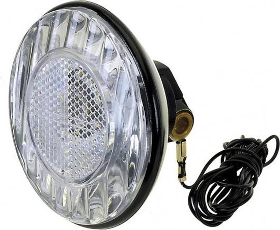 Anlun LED Koplamp - 1W Wit, 20/10 Lux, Met Reflector, Niro-stalen Houder, Incl. 2x AA Batterijen, Zwart