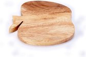 FT 070234 Onderzetter - plankje acaciahout Appel-vormig M 15cm