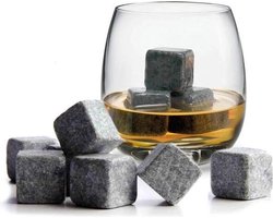 Whiskey Stones met 9 stenen incl. zakje