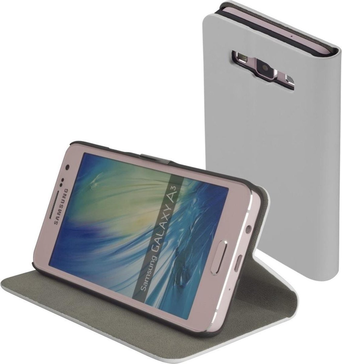 Wit slim booktype voor de Samsung Galaxy A3