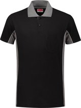 Workman Poloshirt Bi-Colour - 1406 zwart / grijs - Maat XL