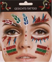 Face Art Sticker / Gezicht Tattoo Indiaan