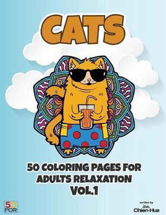 Cats 50 Coloring Pages For Adults Relaxation Vol.1 - cover