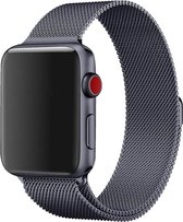 Milanees Bandje - Geschikt voor Apple Watch - Series 1/2/3/4/5 - 42/44mm - Space Gray - Grijs - Zwart