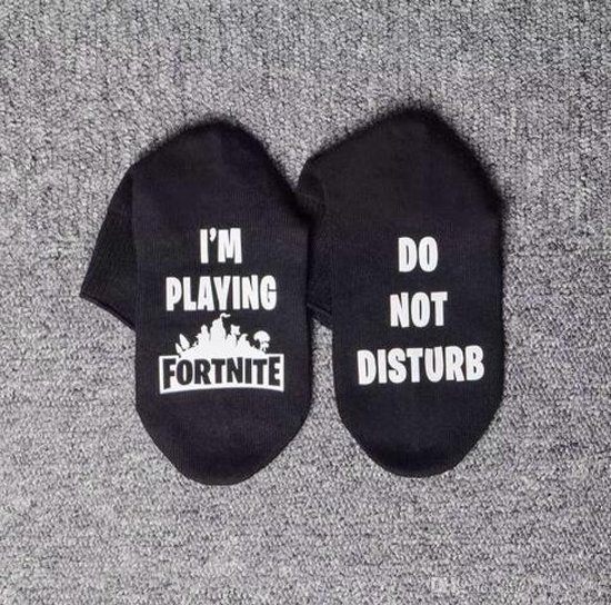 Fortnite sokken zwart met wit - met antislip opdruk - cadeau voor gamers |  bol.com