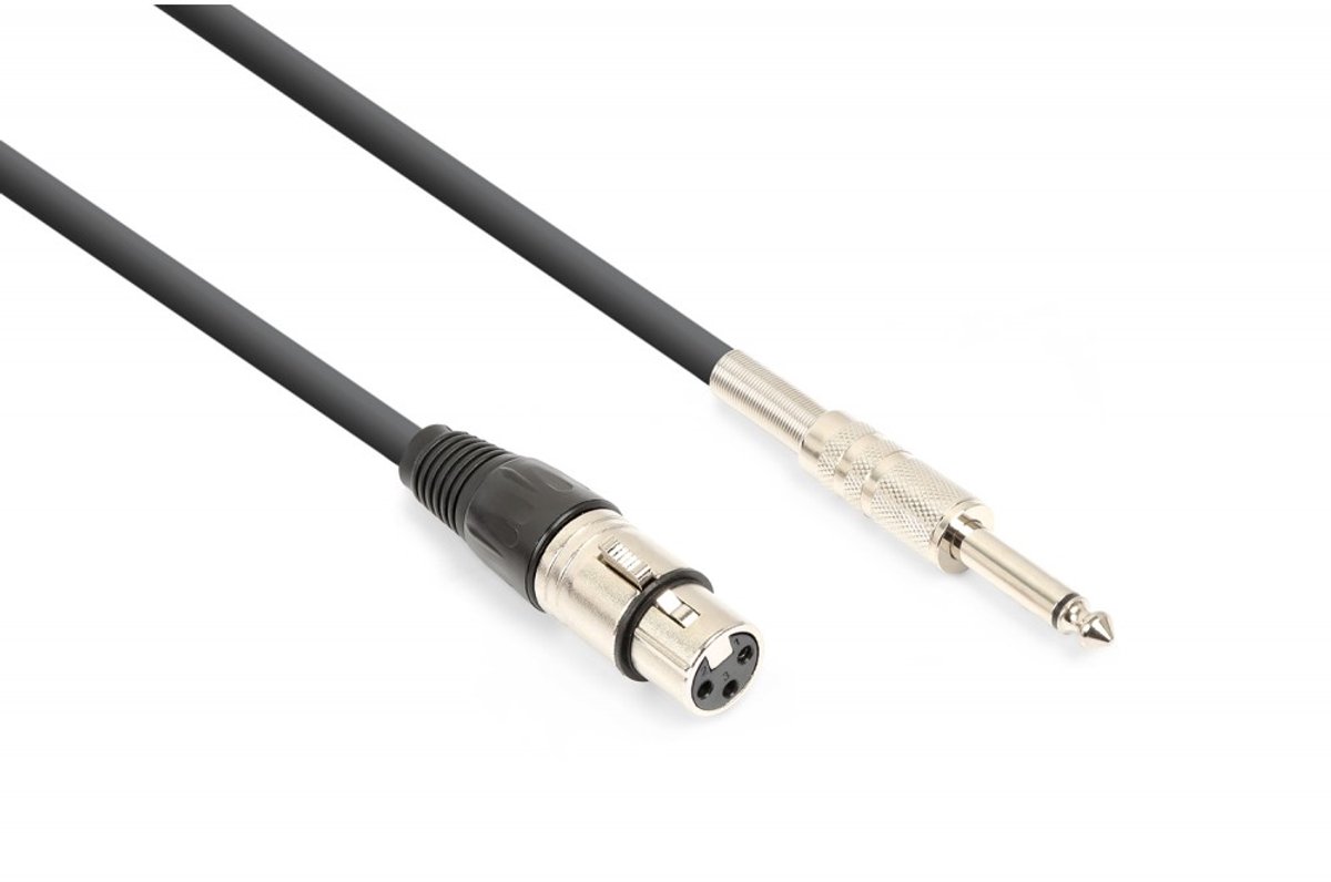 Vonyx audiokabel 6,3mm jack (mono) - XLR (f) - 3 meter