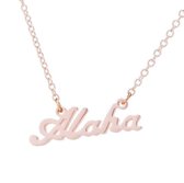 24/7 Jewelry Collection Aloha Ketting - Hawaii - Hawaï - Rosé Goudkleurig