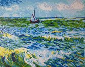 DIAMOND DOTZ DD12.029, Originele 5D Diamond Painting Set Seascape at Saint Maries (Van Gogh), Knutselpakket met 30.144 Ronde Steentjes, Dotz voor Volwassenen, Hobbypakket ca. 55 x