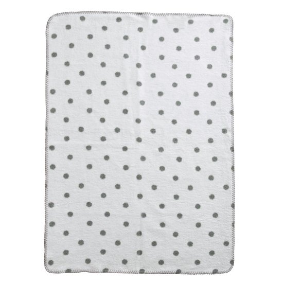 Meyco Classic Stip - Ledikantdeken 100x150 cm - Grijs/wit