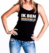 Ik ben mezelf regenboog gaypride tanktop/mouwloos shirt voor dam L