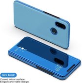 Clear View Mirror Stand Cover + PET Screenprotector voor XIAOMI Mi A2 _ Blauw