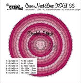 Crealies Double Stitch Circles maximaal 13 x 13 centimeter / XXL33