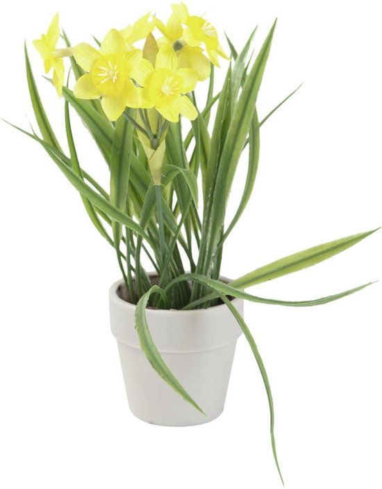 Europalms Fleur artificielle Jonquille à usage intérieur en pot - 22cm -  Plante... | bol.com