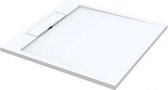 Douchebak Decent Vierkant 90x90x3.5cm Solid Surface Mat Wit