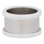iXXXi - Basisring Ceramic - Zilverkleurig - 10 mm - maat 17,5