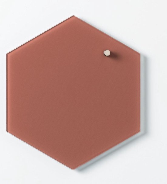 NAGA Magnetisch Memobord Hexagon 21cm Terracotta | bol.com