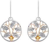 Orphelia Silver 925 Zo-7090/1 Earring Rose/White Citrin