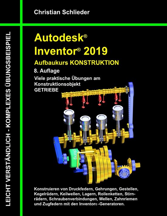 Autodesk Inventor 2019 - Aufbaukurs Konstruktion - cover